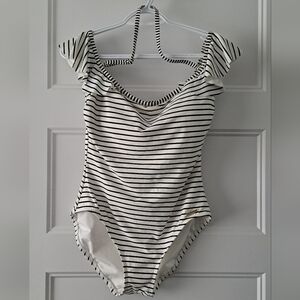 Vince Camuto Stripped One Piece Swimsuit